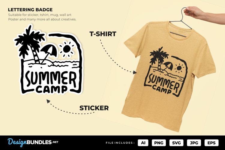 Summer Camp Badge Lettering