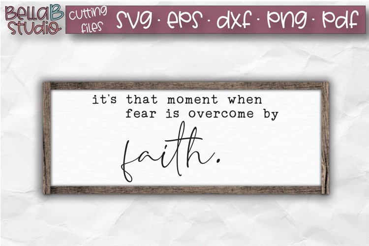 Faith SVG, Faith Over Fear SVG File, Wood Sign Cut File example image 1