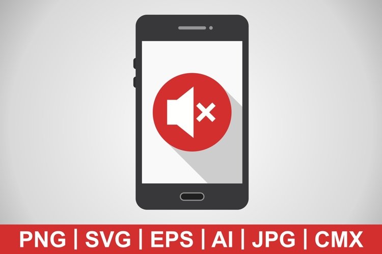 Vector Silent Mobile Application Icon example image 1