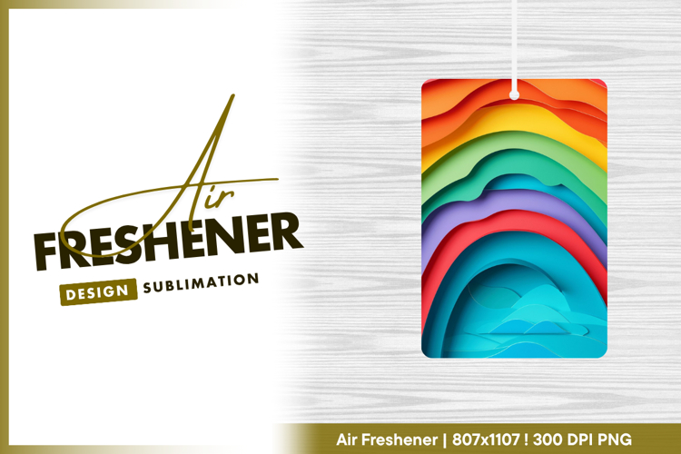 Colorful paper cut layers background texture air freshener
