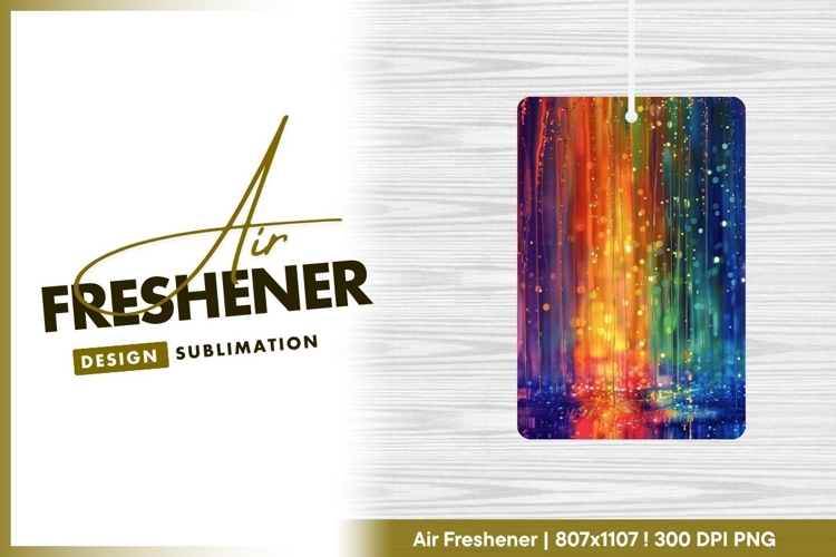 Rainbow Color Gradient with Vertical Lines air freshener