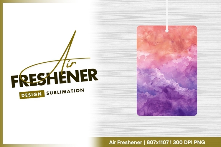 Watercolor Sky Gradient in Orange Pink air freshener