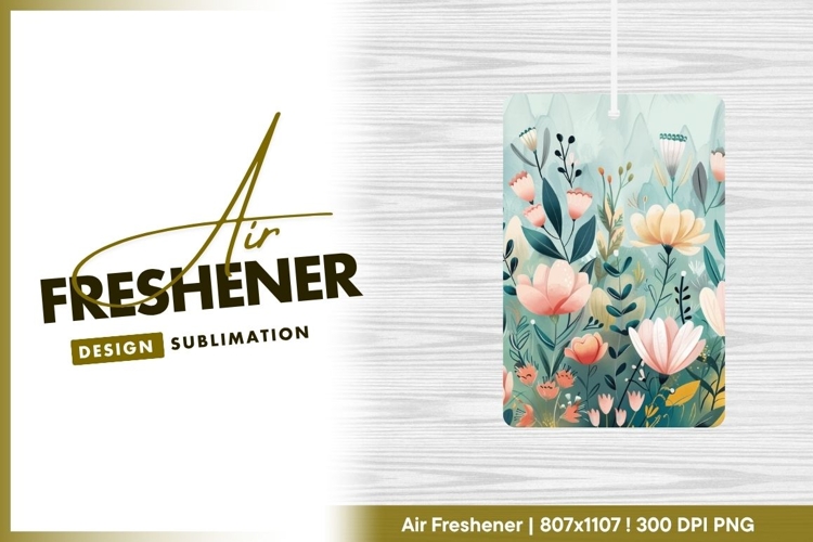 Watercolor Floral Illustration with Pink and air freshener