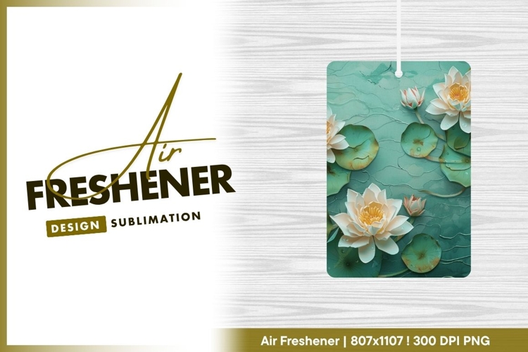 White Lotus Flowers and Green Lily Pads air freshener
