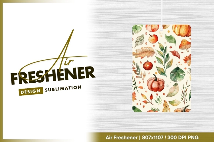 Watercolor Autumnal Pattern with Pumpkins air freshener