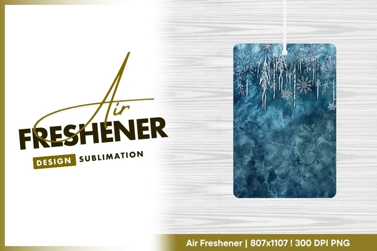 Winter Ice Icicles and Snowflakes on air freshener