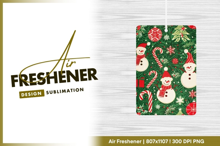 Festive Christmas Pattern with Snowmen air freshener