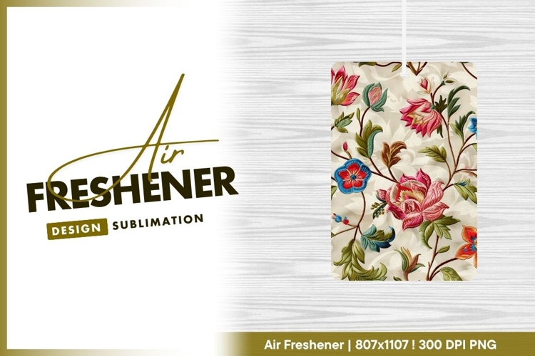 Colorful Floral Pattern with Pink Blue and air freshener