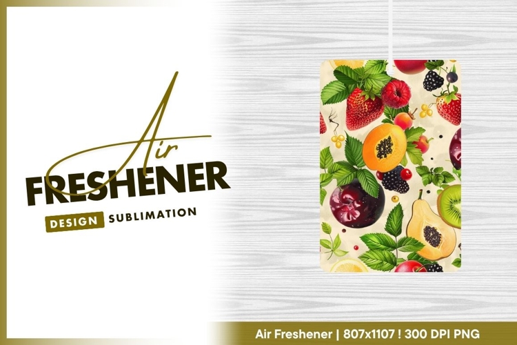 Colorful Fruit Pattern with Strawberries air freshener