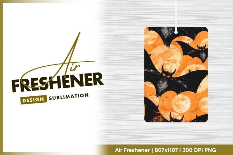 Halloween Bats Silhouettes with Orange air freshener
