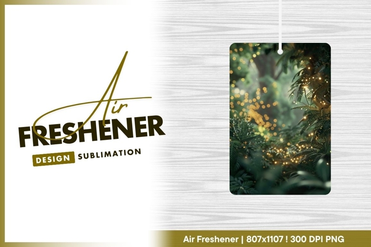 Lush Green Foliage with Golden Bokeh air freshener