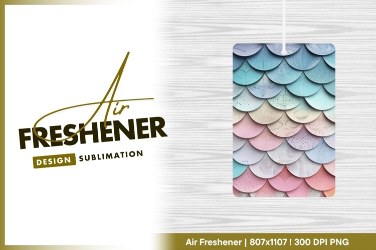 Pastel colored overlapping circular scales air freshener