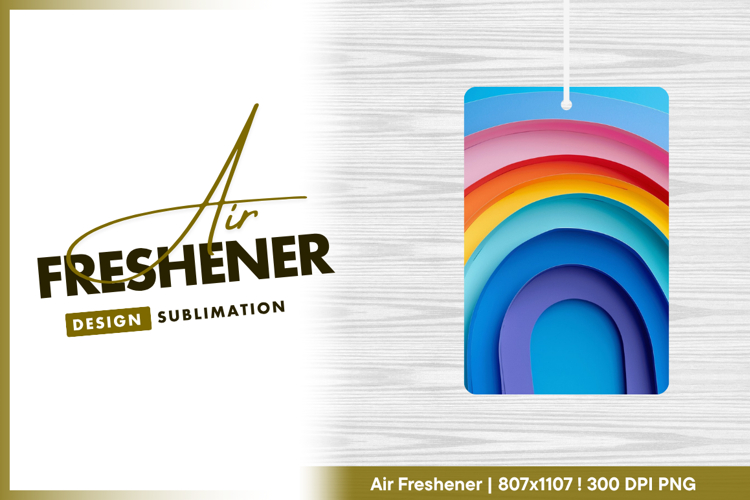 Paper rainbow colorful layers creative air freshener png