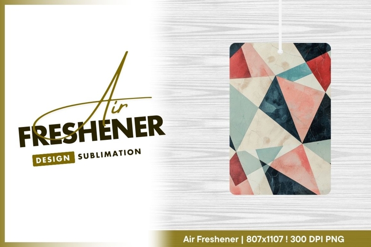 Geometric triangle pattern with textured air freshener png