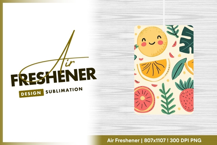 Cute fruits and tropical leaves pattern air freshener