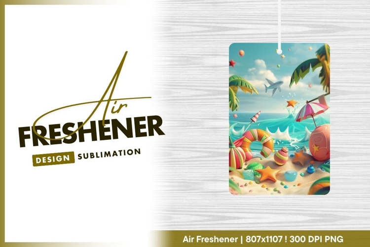 Candy dream beach tropical paradise summer air freshener