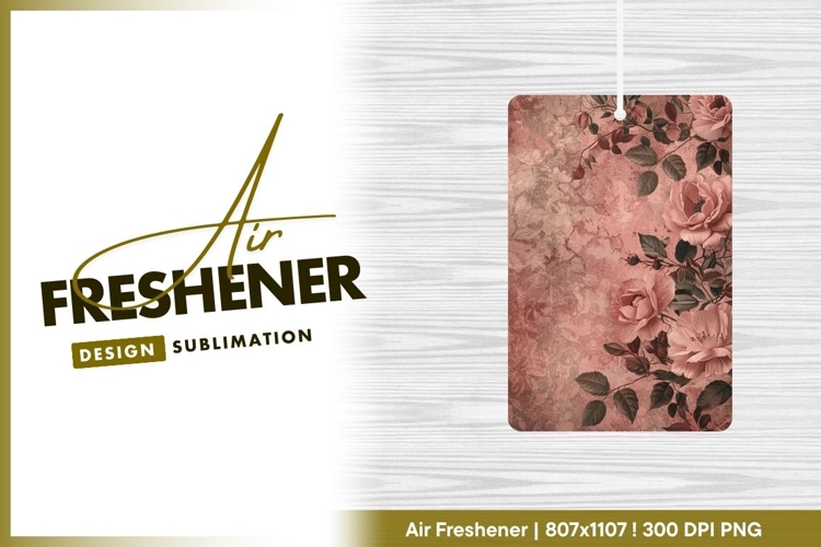 Roses floral textured background for vintage air freshener