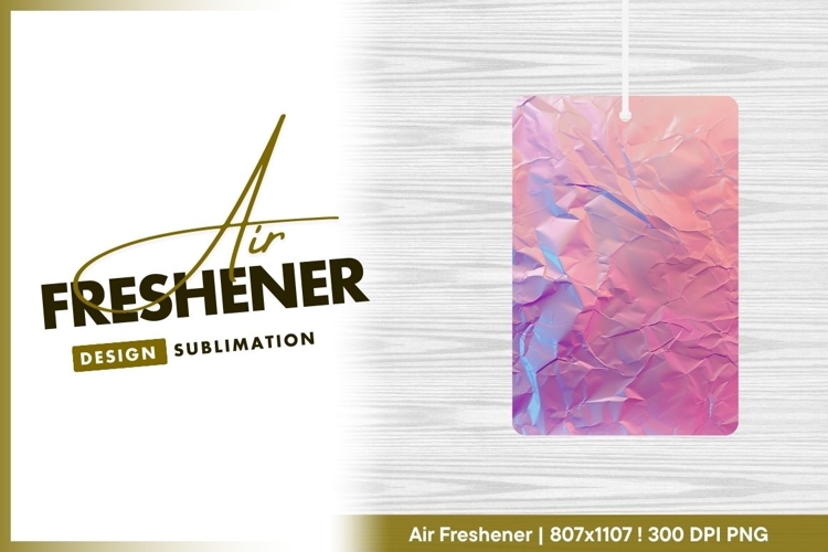 Pink and blue wrinkled paper texture air freshener
