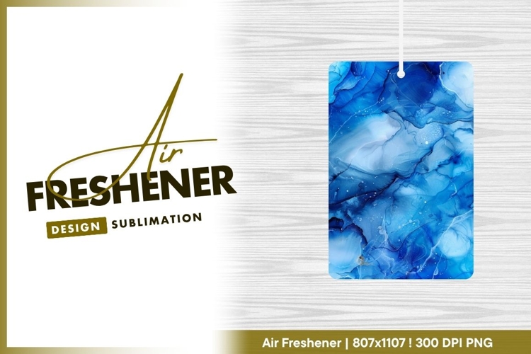 Blue alcohol ink texture abstract air freshener png