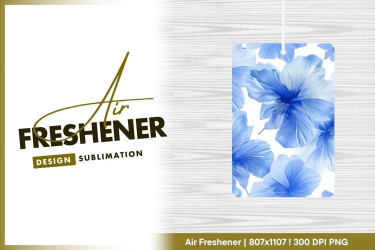 Seamless blue floral pattern spring air freshener png