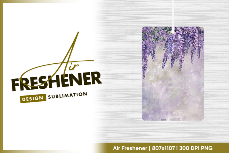 Watercolor wisteria flowers on textured Air Freshener