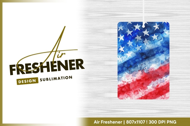 Watercolor united states flag artistic air freshener png