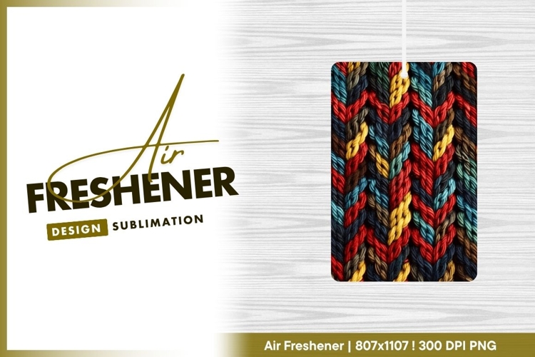 Braided Colorful Yarn Texture with Red Yellow air freshener