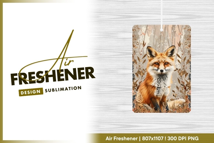 Portrait of a Red Fox with Autumnal air freshener
