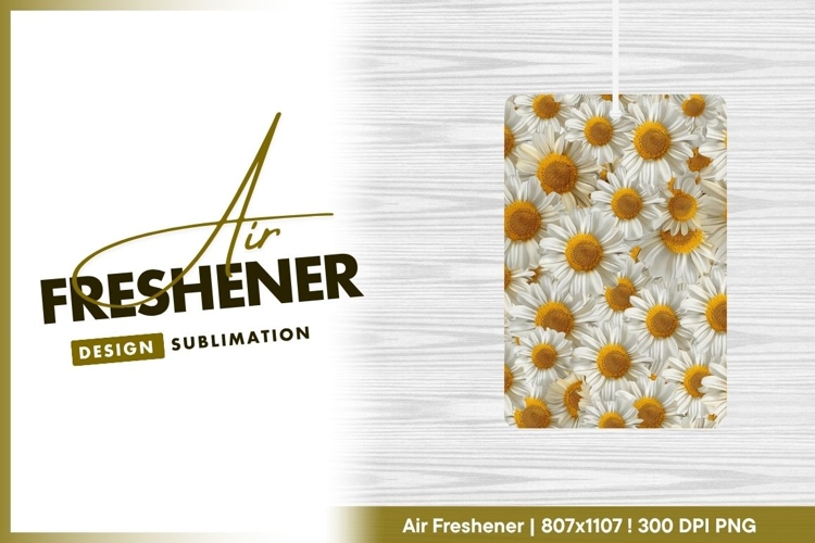 Close up of white daisies with yellow centers air freshener
