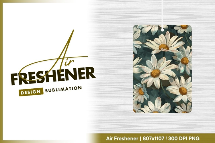 Daisy Flower Pattern with White Petals and air freshener