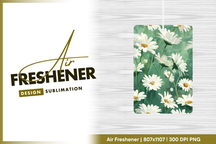 White Daisy Flowers with Yellow Centers and air freshener