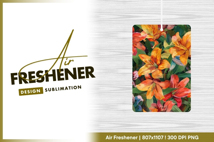 Watercolor Illustration of Orange Lilies air freshener