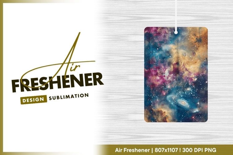 Cosmic Galaxy Nebula Painting with Blue air freshener