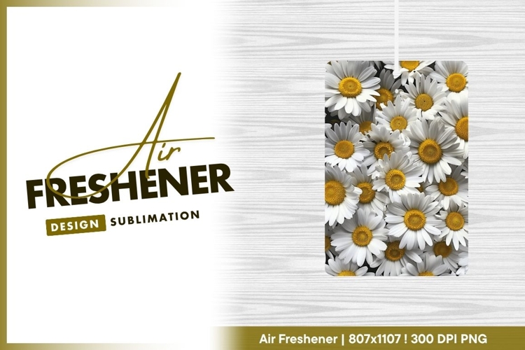Close-up of White Daisies with Yellow Centers air freshener