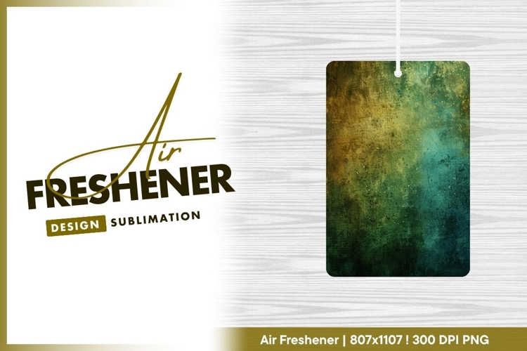 Textured Grunge Background with Green Blue air freshener