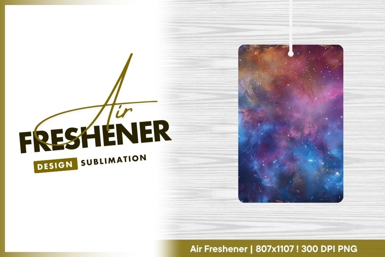 Cosmic Nebula Background with Stars in Purple air freshener