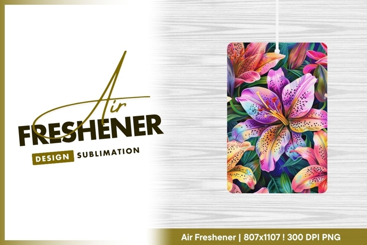 Colorful Lily Flowers with Spotted Petals and air freshener