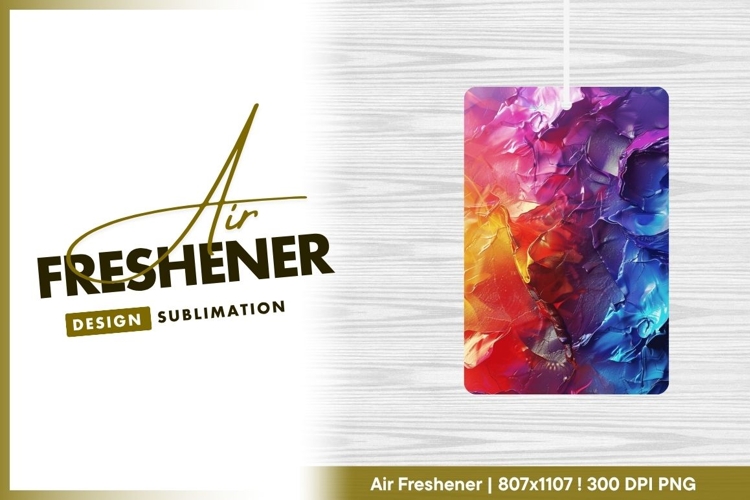 Abstract Oil Paint Texture in Red Yellow air freshener