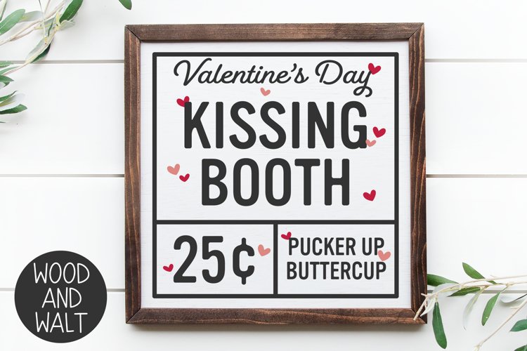 Kissing Booth SVG |Romantic Valentines Cut File example image 1