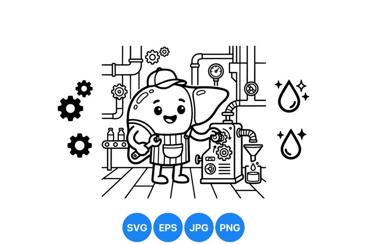 Hand Drawn Engine Repair Mechanic Svg Design