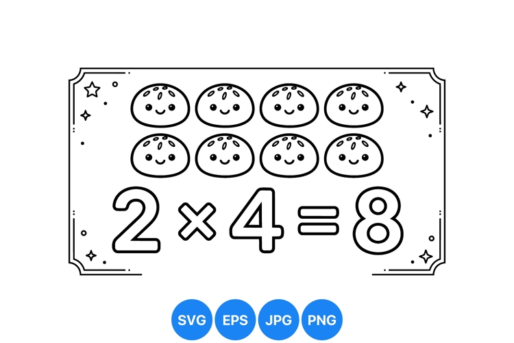 Playful Cute Math Multiplication Clipart Design