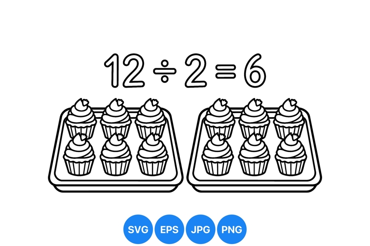 Cupcake Clipart Black And White Image 14