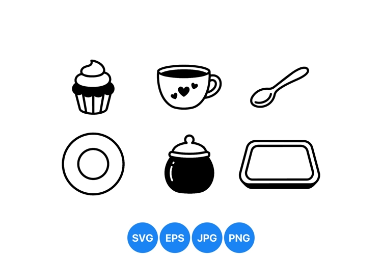 Minimal Kitchen Icon For Food Designs