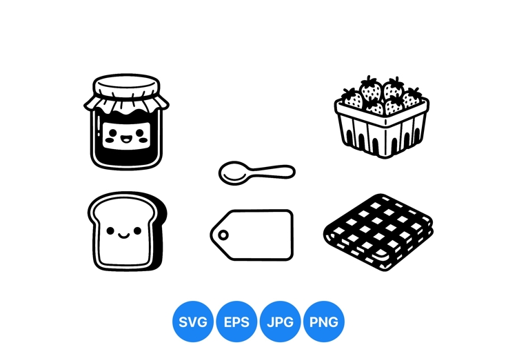 Hand Drawn Picnic Food Vector Illustration