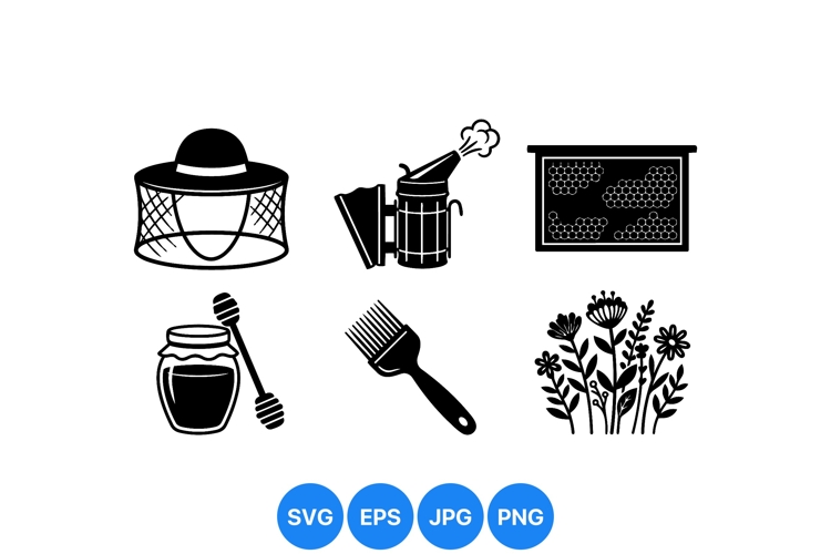 Beekeeper Tools Clipart For Honey Harvest Designs
