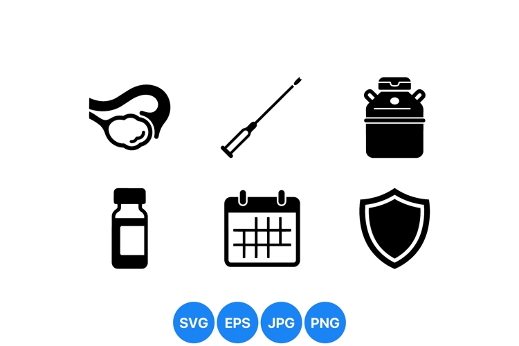 Medical Injection Icons for Healthcare Design