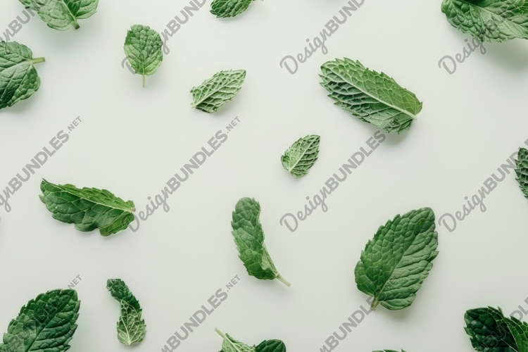 Mint Leaves Background Wallpaper