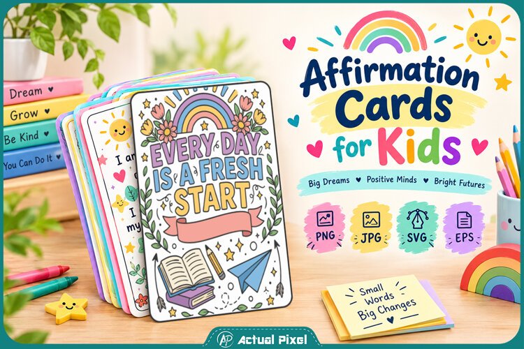 Affirmation Cards for Kids example image 1