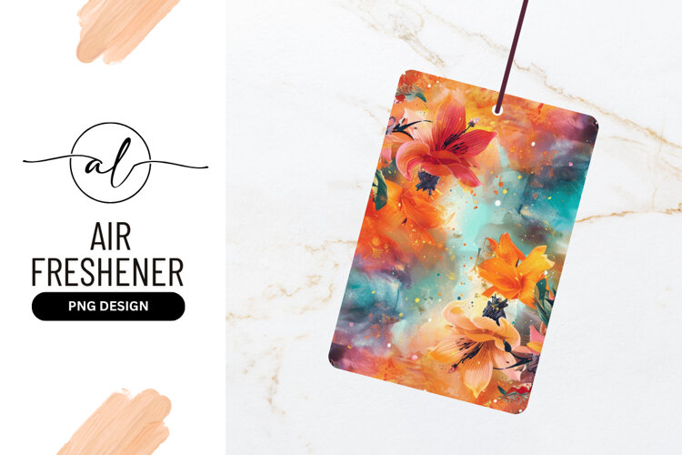 Abstract Floral Art With Warm Colors example image 1