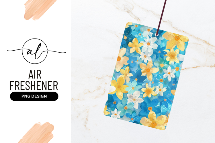 Blue Yellow And White Floral Pattern
